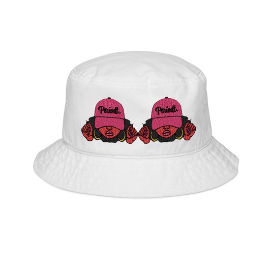Embroidered Floral Bucket Hat, Trendy Sun Hat, Stylish Summer